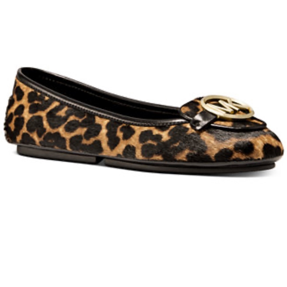 Michael Kors vintage Leopard Print Ballet Flat calf hair
